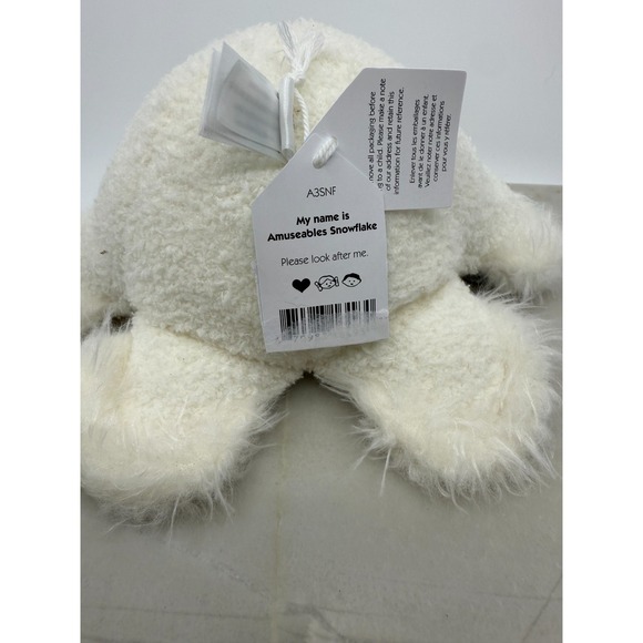 Jellycat Authentic White Amuseable Snowflake Soft Plush Doll 6" Fast Ship Gift - Picture 5 of 6